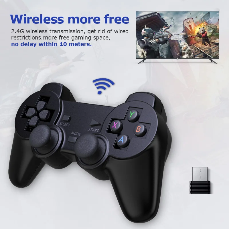 2.4G Wireless Gamepad For PSP / PC / TV Box /Android Phone Game Controller Joystick For Super Console X Pro RK2020