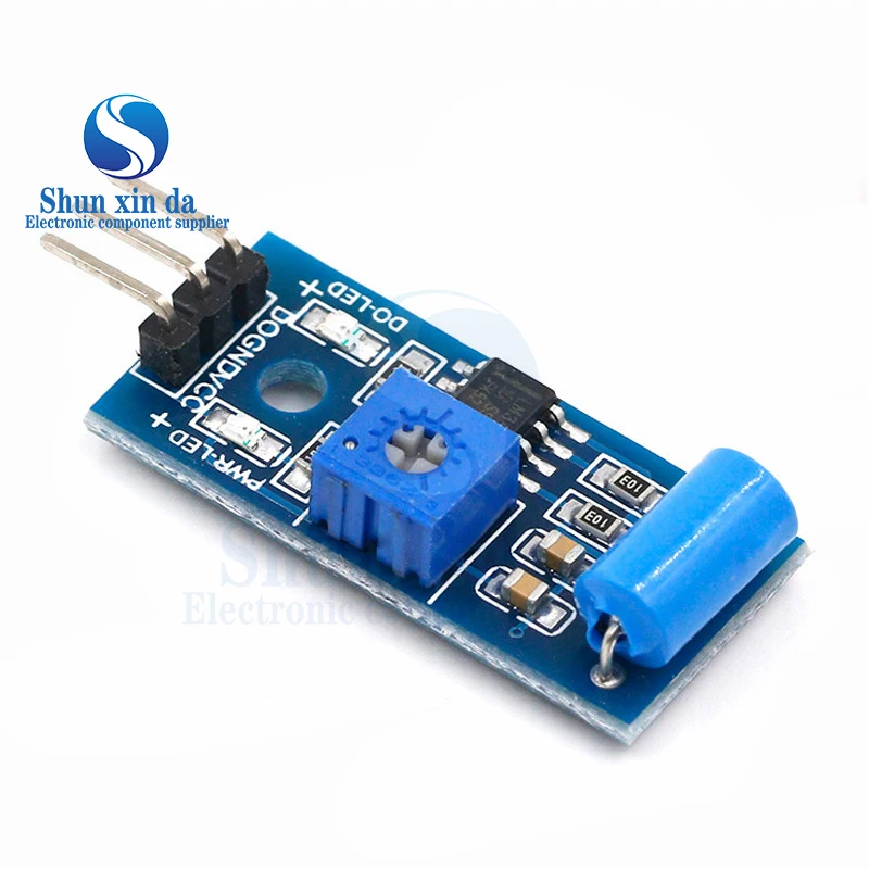 Модуль датчика вибрации нормально закрытого типа Модуль датчика сигнализации Вибрационный переключатель SW-420 для Arduino