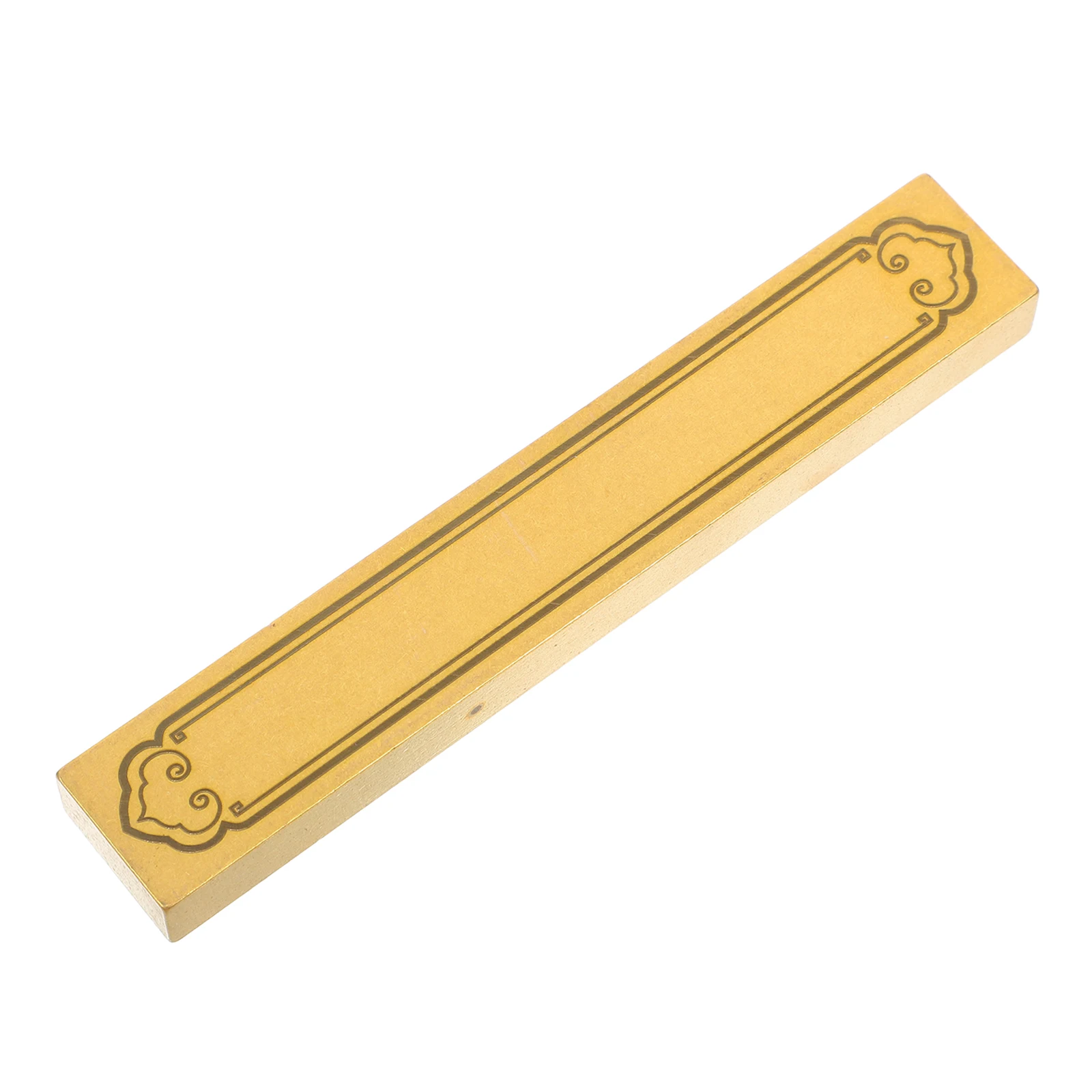 

Brass Paperweight for Calligraphy Drawing Supplies Heavy Copper Desk Tool Multifunctional Ruler Chinese Practice Supplies