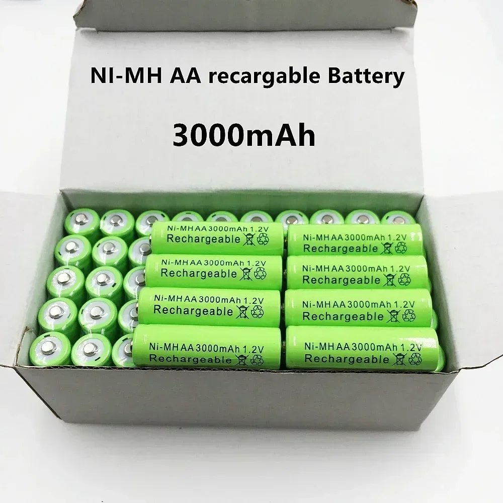 1,2V 3000 mAh NI MH AA Pre-cargado bateras recargables NI-MH recargable AA batera para juguetes micrfono de la cmara