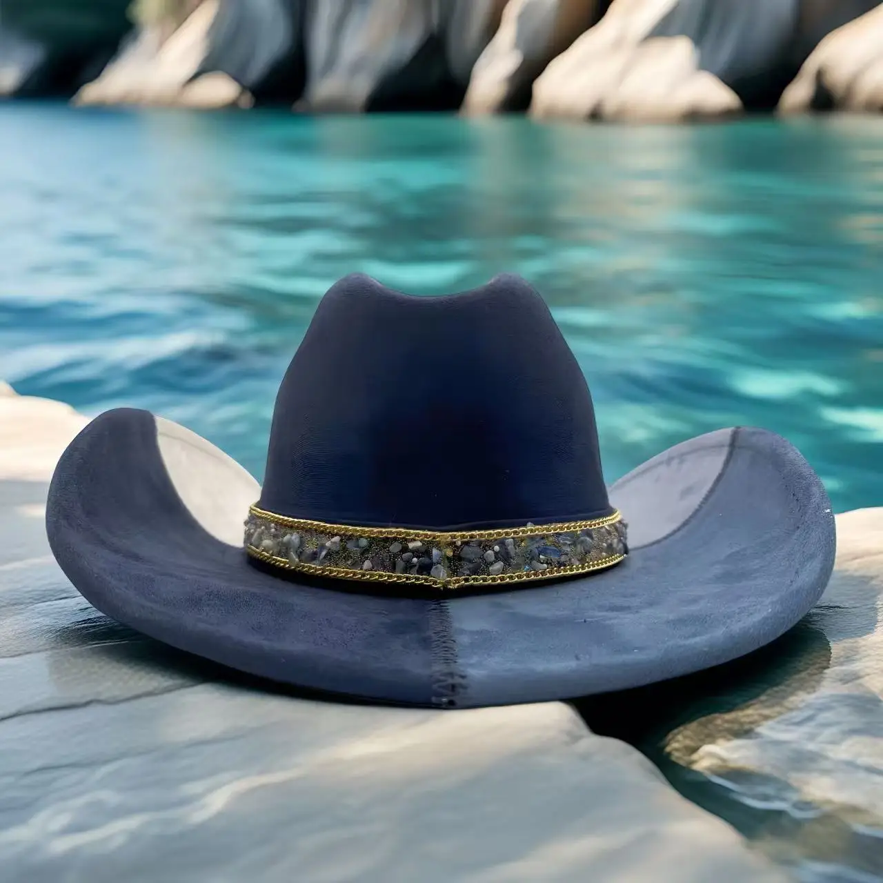 HongLuan Glitter Costume Cappello Adulto e Cappelli da Cowboy Strass per Donna, Cowboy Cosplay Accessori Femminili e Berretto da Cowgirl