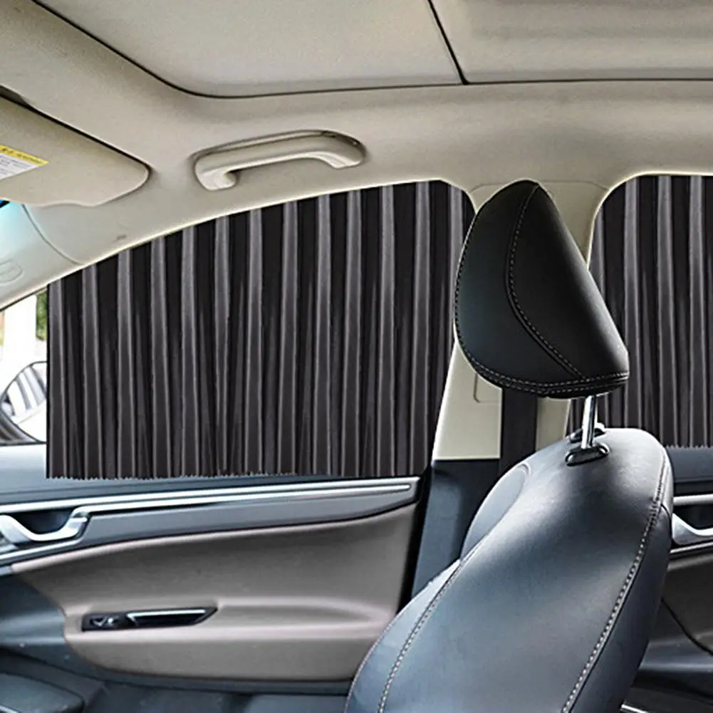 

Useful Car Window Curtain UV Resistant Flexible Widely Applied Car Window Curtain Car Sunshade Windshield Sunshade 2Pcs
