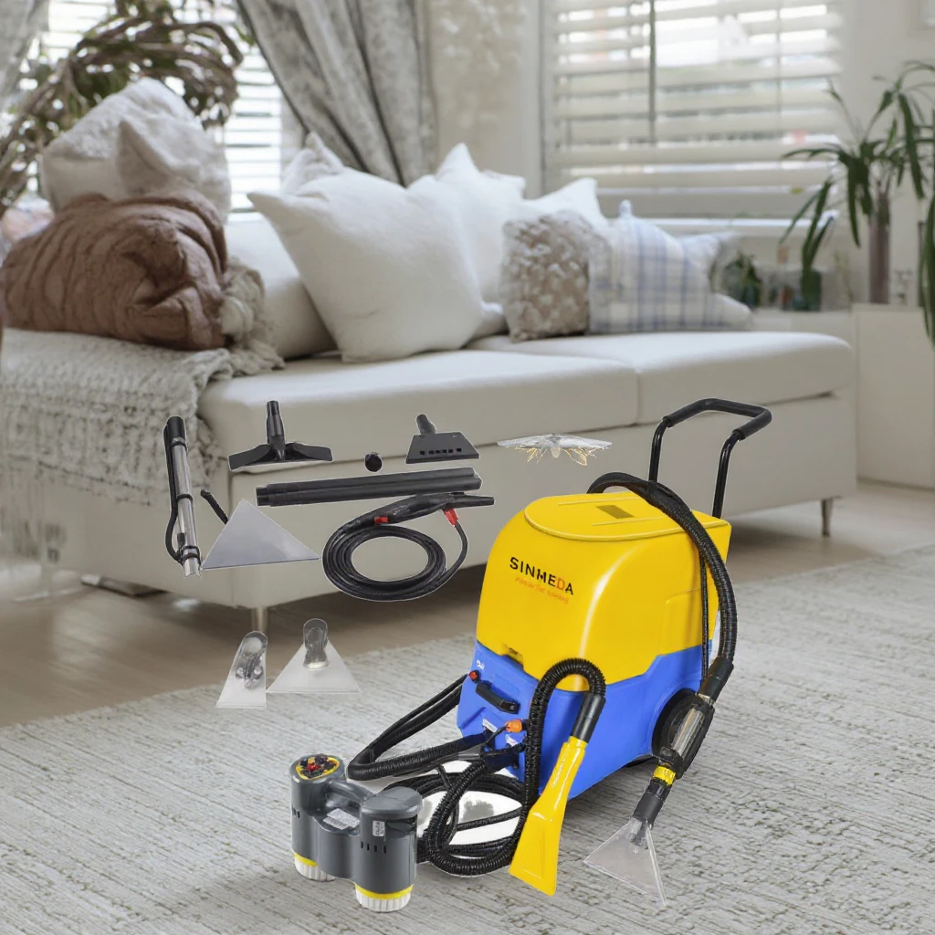 Professional Carpet Cleaner Heavy-Duty Electric Dry Washing Equipment For Car Sofa PE Plastic Vacuum Cleaner For Commercial Use