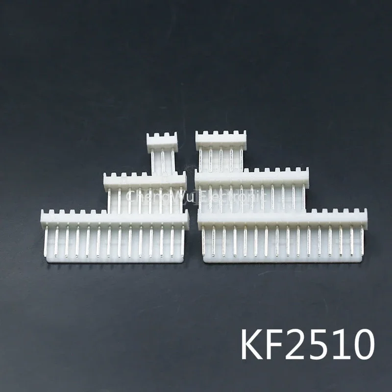 20pcs/lot Male Connector Right Angle Pin Header KF2510 2AW 3AW 4AW 5AW 6AW 7AW 8AW 9AW 10AW/AWT 2510 2.54 Mm 2.54mm