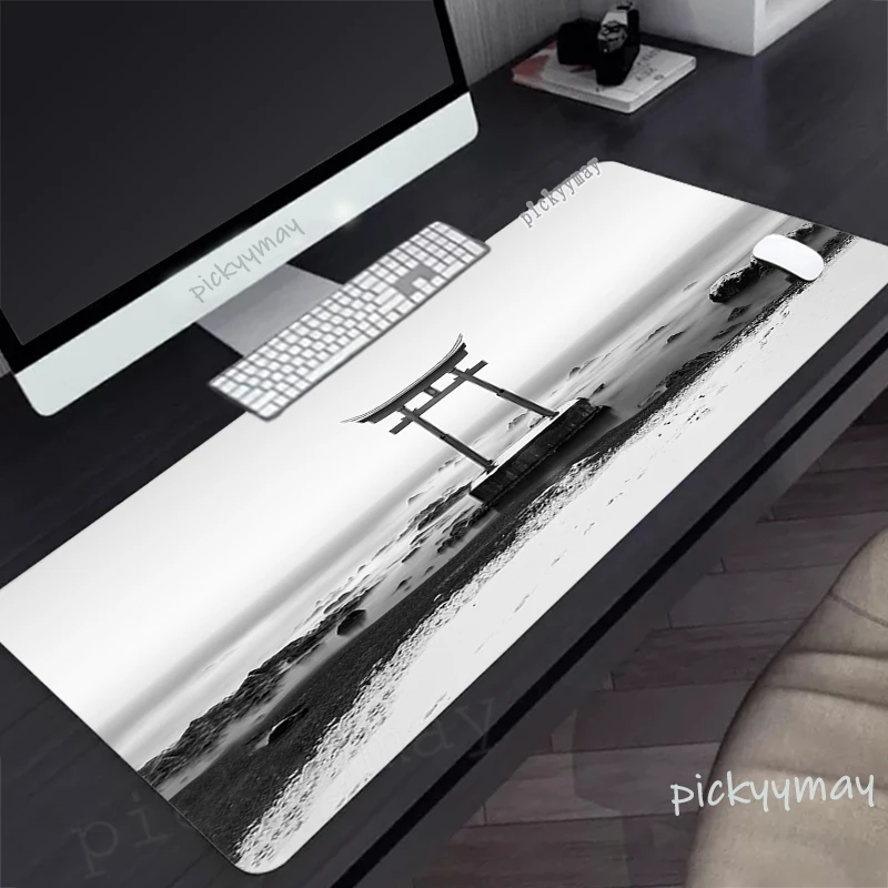 

Gaming Mousepads 900x400 Mousepad Japanese Torii Large Mouse Mat Big Desk Pads Non-Slip Rubber Mouse Pad office Keyboard Mats