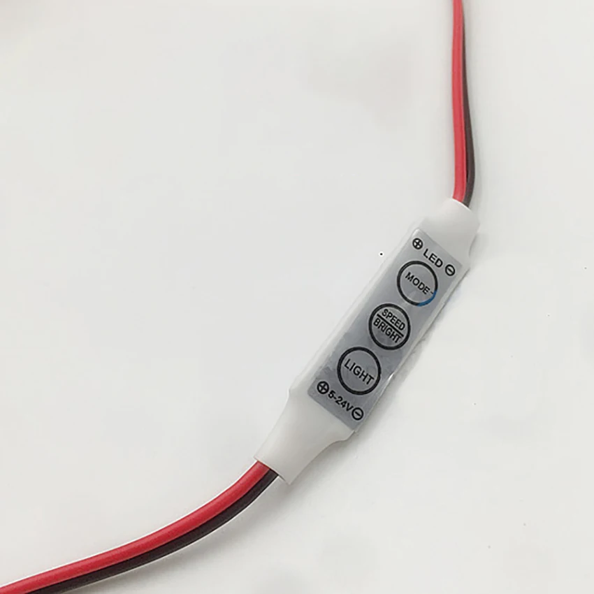 12V 6A 72W LED Strip Mini Controller 3-button Manual Dimmer Monochrome Brightness Switch Regulator 8-type Dynamic Mode