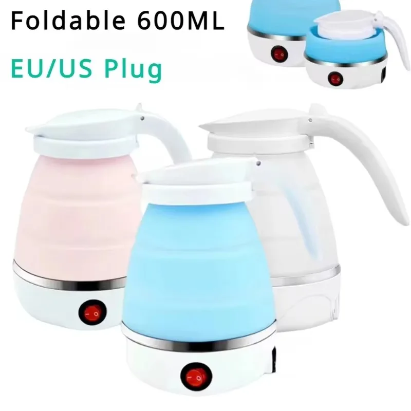 Household Folding Kettle Portable Boiling Pot  Silicone304 Compression Foldable Leakproof Kitchen Appliances Travel Water Boiler