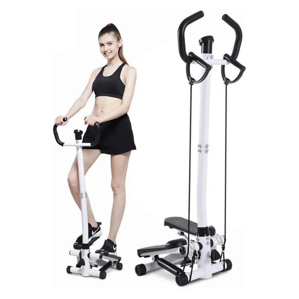 

Fitness Steppers Mini Stepper with LCD Monitor Gym Stair Stepper Machine Exerciser with Resistance Bands and Handle Bar