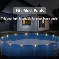 6pcs Solar Pool Lights Solar Charging IP44 Waterproof Pool Night Lights Home Pool Fence Decoration Atmosphere Energy Saving