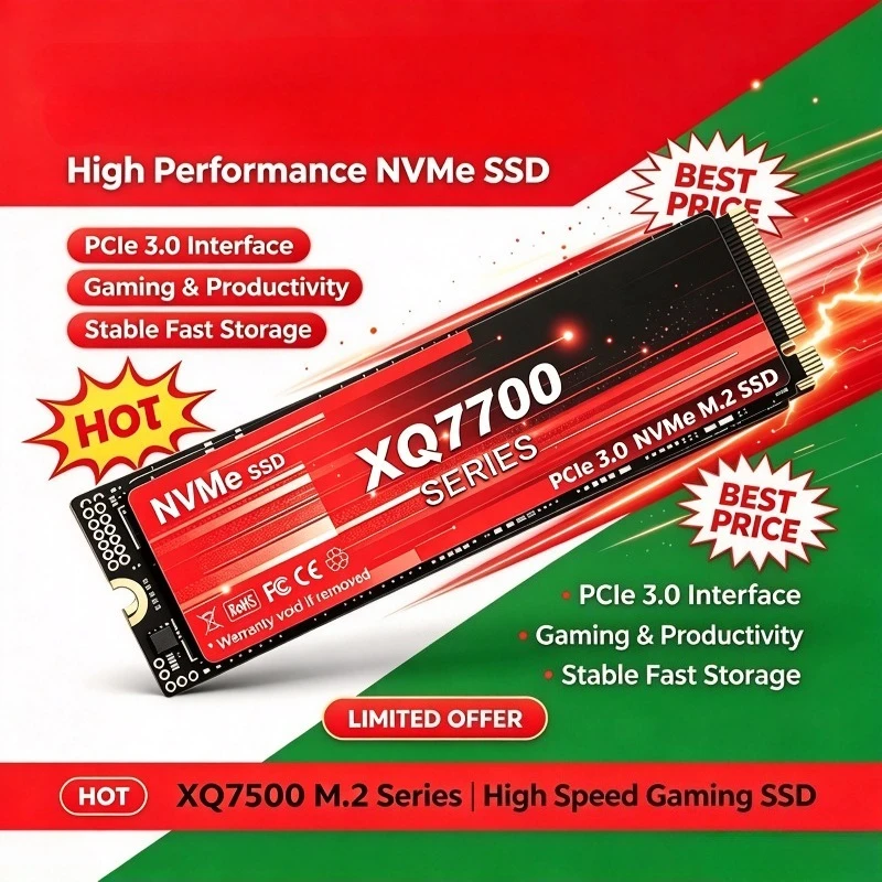 Original XQ7700 M.2 NVMe SSD 1TB 2TB 4TB Capacity PCIe 3.0  High‑Speed Internal Gaming Solid State Drive for PC Laptop Upgrade
