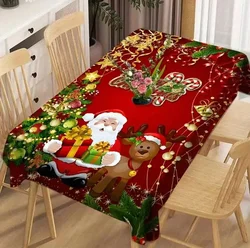 New Christmas map custom coffee table square cloth round table waterproof flower table cloth dining  polyester