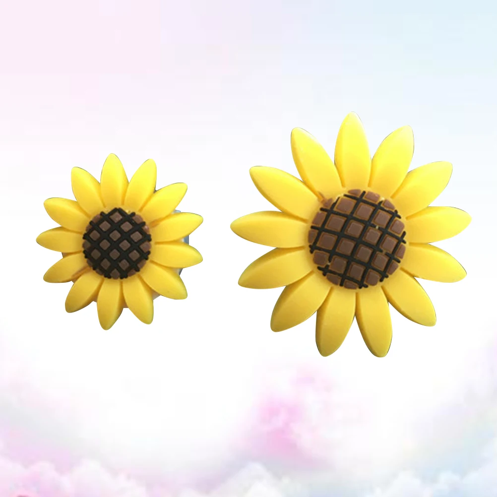 

2PCS Car Perfume Clip Aromatherapy Diffuser Air Freshener Auto Interior nament Sunflower Design Resin Decor