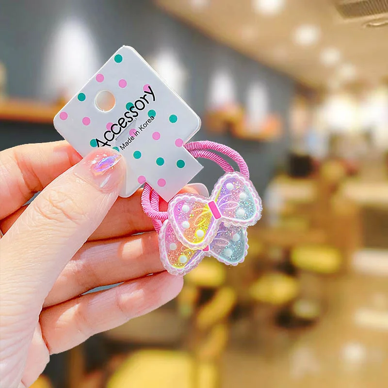 2PCS New Cartoon Kids Elastic Hair Bands Children Hair Ties Girls Hair Accessories Baby Cute Headwear