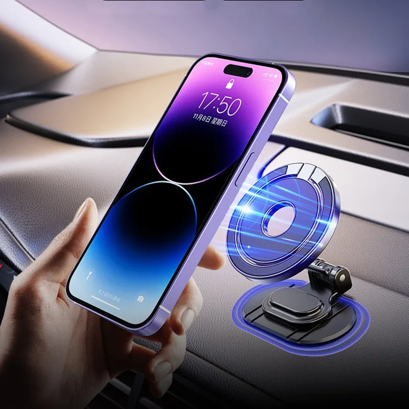 Mcseff Double Magnet Dashboard Ultra Magnetic Car Phone Holder-For All Cell Phones Navigation Cradle For Magsafe Tesla Macsafe