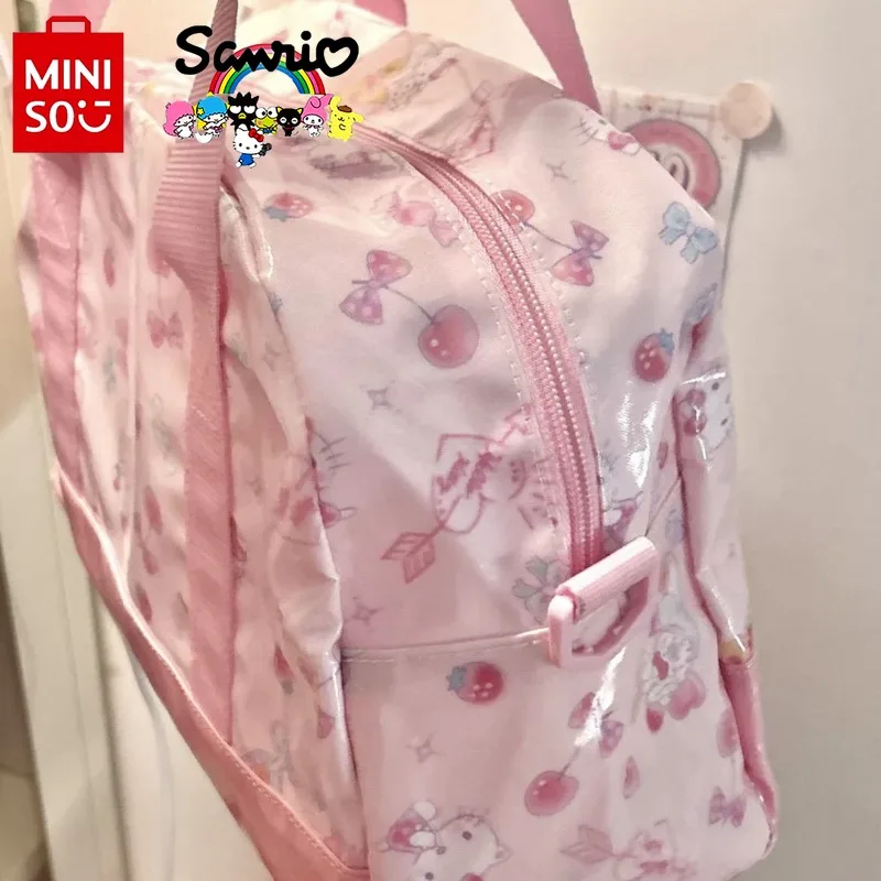 MINISO Hello Kitty nuevo bolso de viaje portátil de moda marca de lujo bolso de viaje para mujer bolso de viaje lindo de dibujos animados de gran