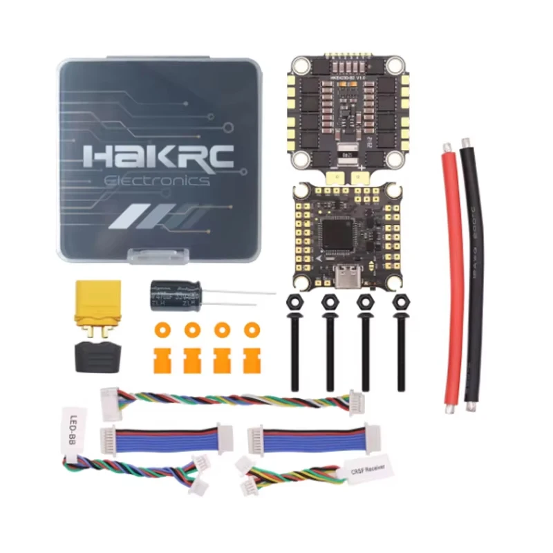 HAKRC F722 F7230 V2 Stack 45A/50A/60A/65A ESC 2-6S Dual Gyro 16MB Black Box 30.5mm Suitable for FPV Freestyle Racing Drone