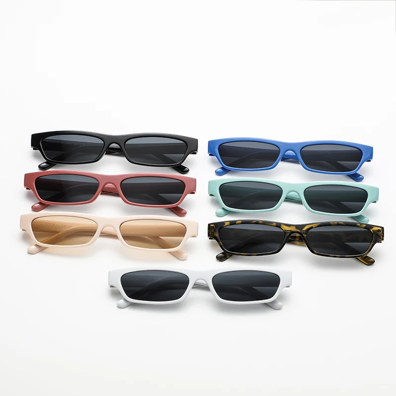 Small Narrow Rectangle Sunglasses Fashion Women Vintage Square Sun Glasses Outdoor Shades Female UV400 Oculos De Sol Feminino