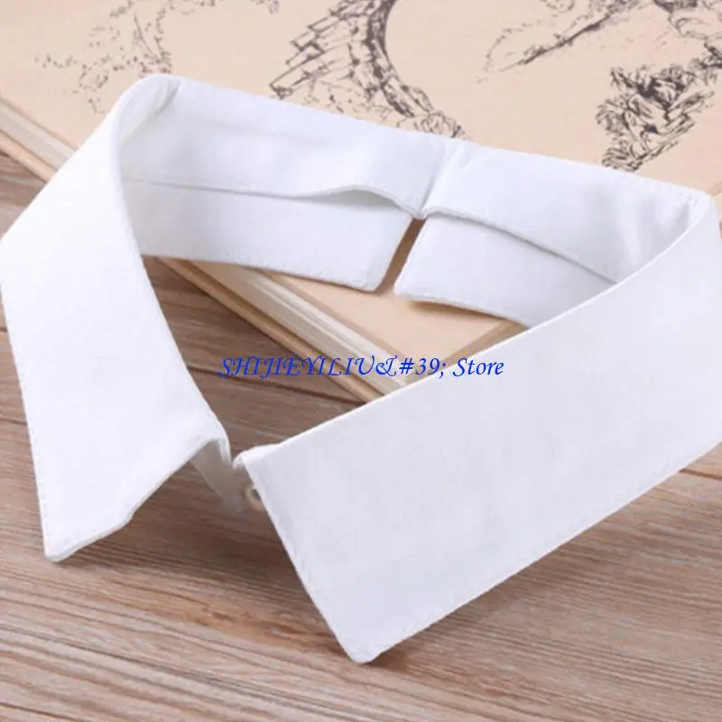 E21F Faux Collar Fake Lapel Detachable Blouse Mini Dickey Choker Half Shirt for Women