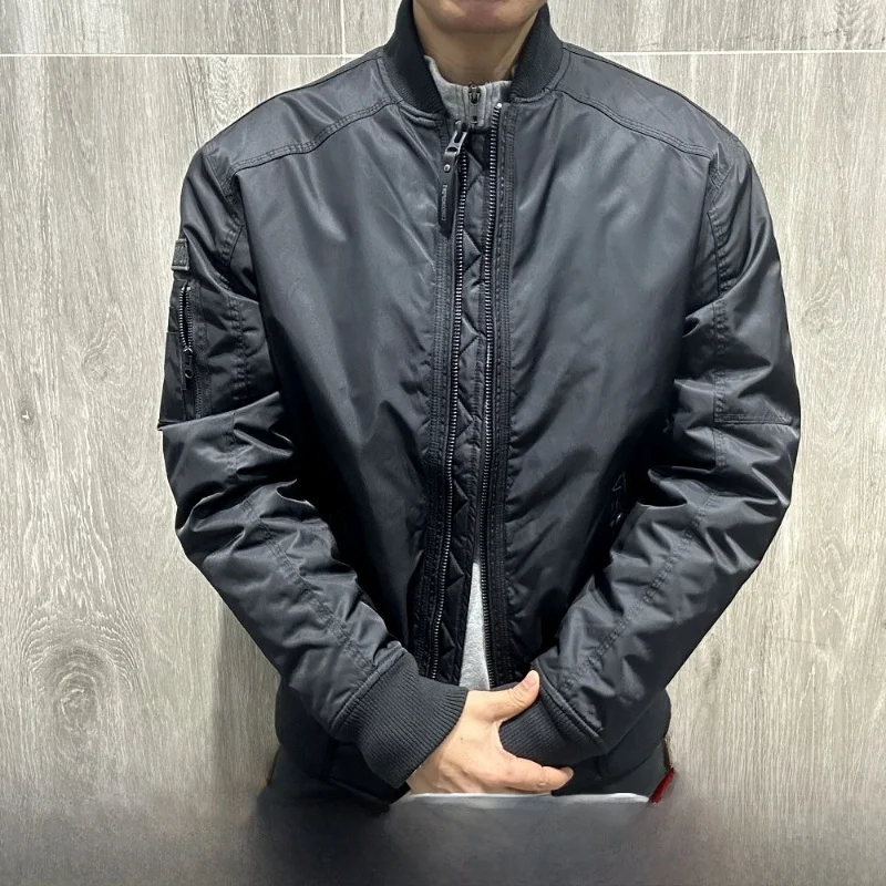 

Немецкая высокоточная хлопковая куртка-бомбер для мужчин, осенне-зимняя, ветрозащитная, модная, городская, приталенного кроя, с воротником-стойкой, в бейсбольном стиле