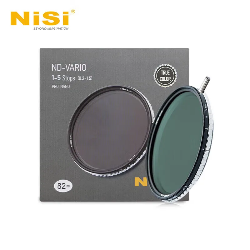 NiSi True Color ND-VARIO 1-5 Stops  (0.3-1.5) Variable Neutral Density ND Filter 40.5 43 46 49 52 58 67 72 77 82 86 95 105mm