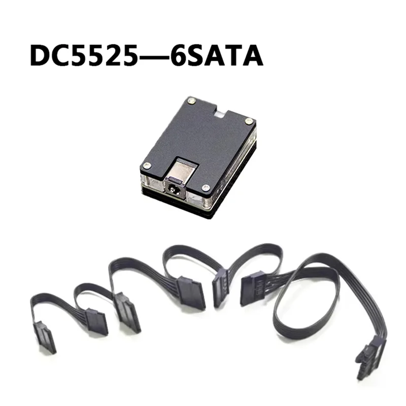 Pratico-DC 5525 a disco rigido SATA Alimentatore HDD SSD Modulo di alimentazione disco rigido 4SATA