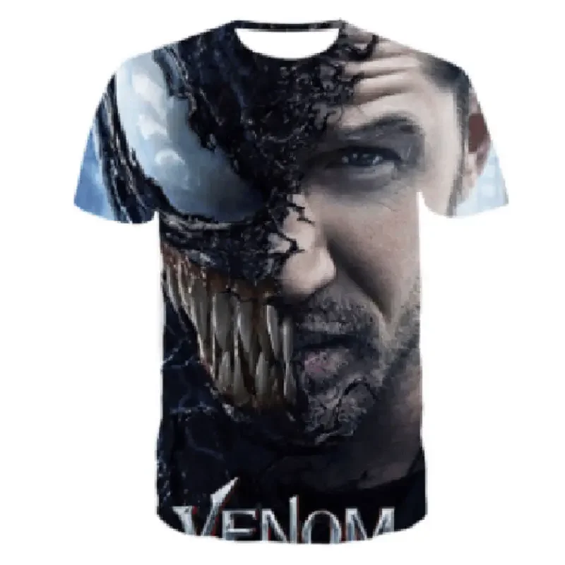 AliExpress youth summer 3D digital print T-shirt strange story pattern round-neck casual loose