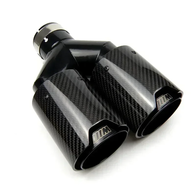 A Pair Carbon Fiber Universal M Performance Exhaust Pipe End Muffler Tips for BMW 5 Series F10 X3F25 X4 F26 X5 F15 X6 F16