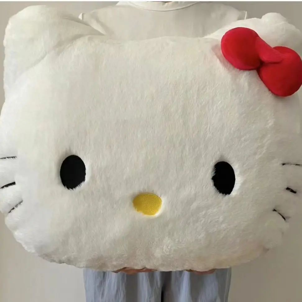 Hello Kitty Pillow Kawaii Sanrio Plush Toy Cute Office Lunch Break Plush Sofa Cushion Pillow Anime Car Cushion Sweet Girls Gifts