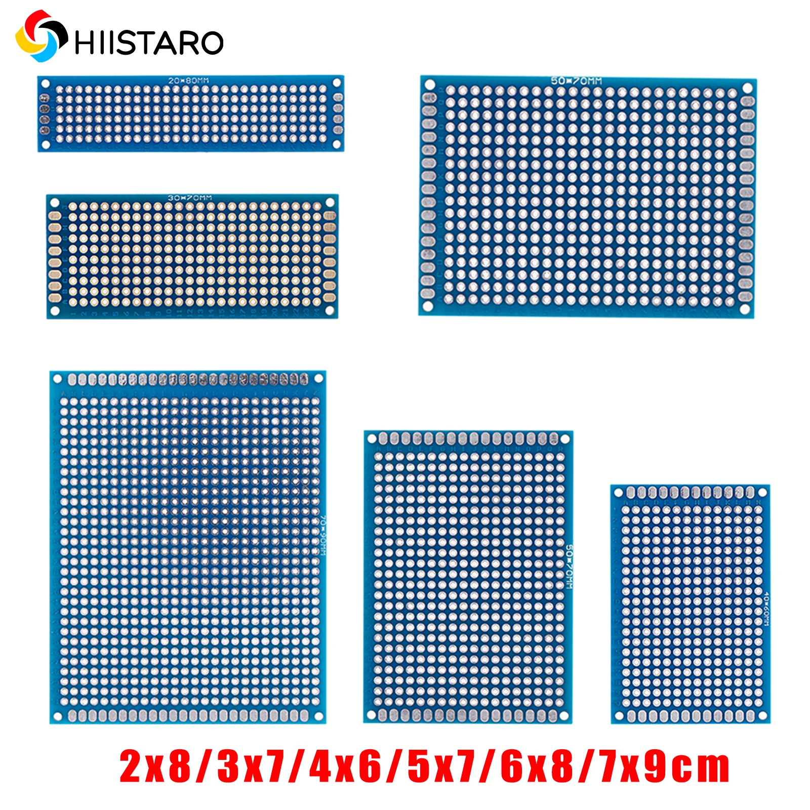 6/12pcs PCB Circuit Prototyping Board Double Side Prototype Boards DIY Universal Printed Perfboard Electronic Kit