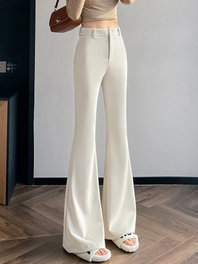 Elegante Sommer Schwarz Flare Hosen Frauen Hosen 2025, Koreanische Mode Y2k Kleidung Pantalones streetwear Hohe Taille Breite Bein Hosen