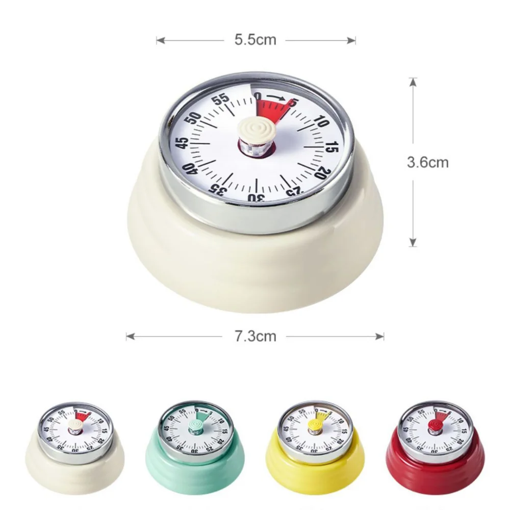Kitchen Timer, Chef Cooking Timer Clock with Loud Alarm 72dB, Magnetic Backing Stainless Steel Countdown Reminder for Baking