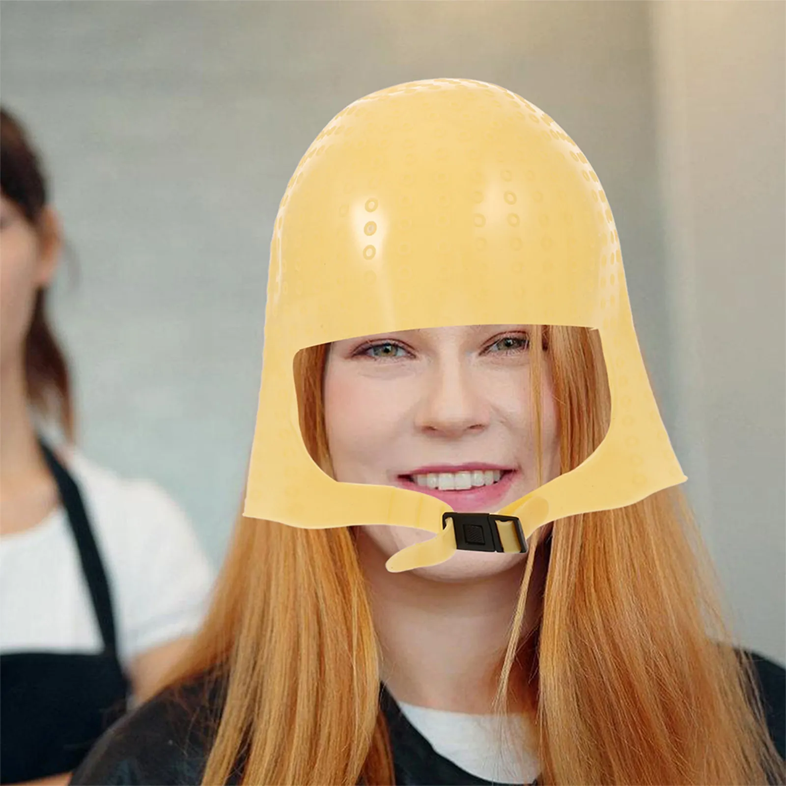 

2Pcs Hair Highlighting Cap Silicone Soft Reusable Dye Cap Needle Professional Hair Coloring Tool Salon DIY Highlights Frosting