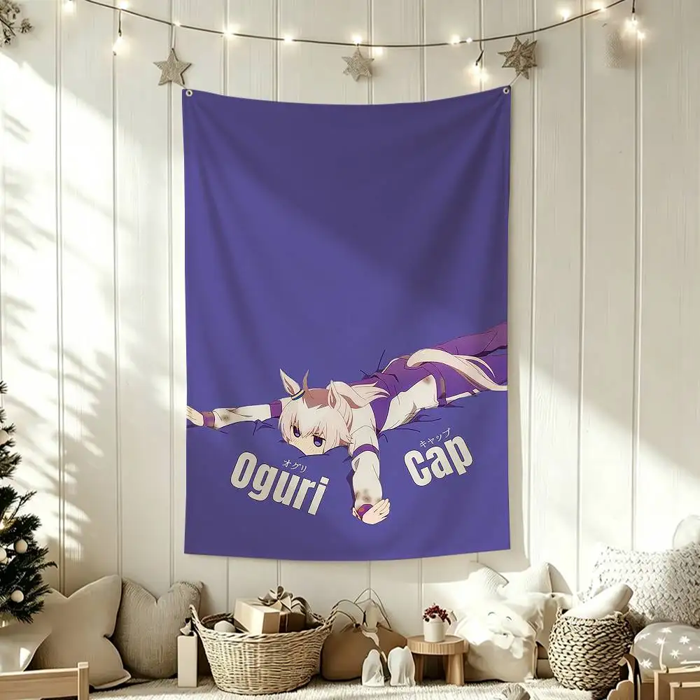 U-Uma Musume Pretty Derby Oguri Cap  Flags Wall Hanging Tapestry Outdoor Garage Room Decorative flag Background Blanket