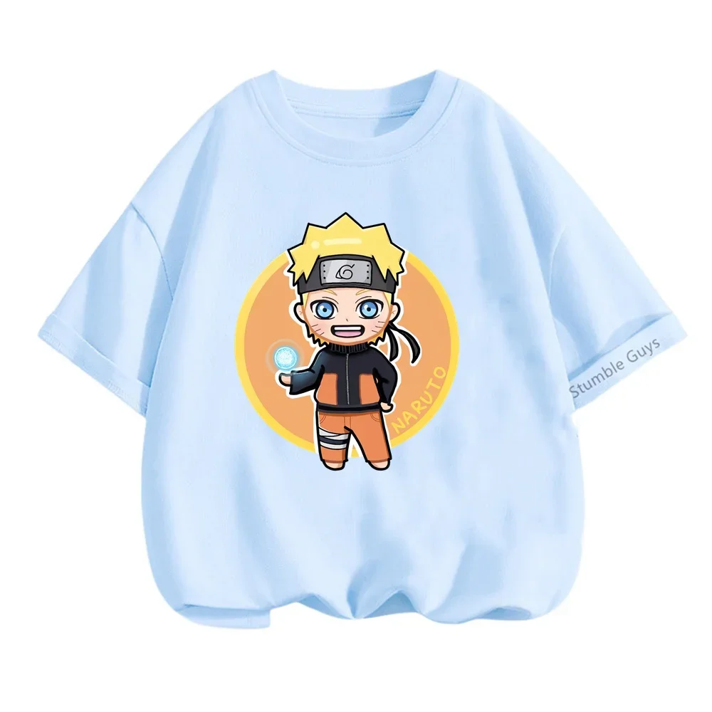 T-shirt Anime Narutos pour enfants, vêtements d'été cool pour garçons et filles, imprimé créatif, rue décontractée, Kakashi Teen Y