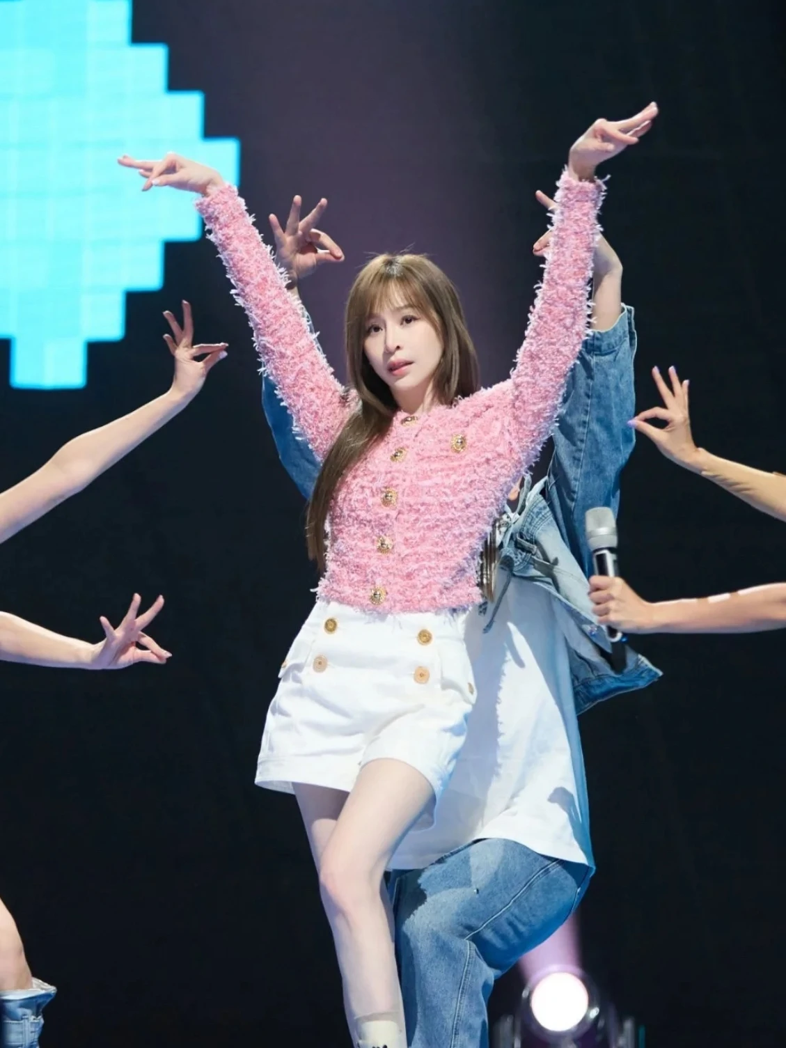 Abrigo Corto con Borlas Rosas para Mujer, Ropa de Abrigo de Primavera a la Moda, Estilo E y Femenino, Material de Colo...