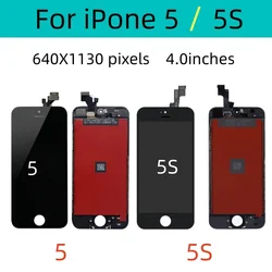 Substituição de tela LCD para iphone 5 5S, digitalizador, montagem para iphone 5 5S