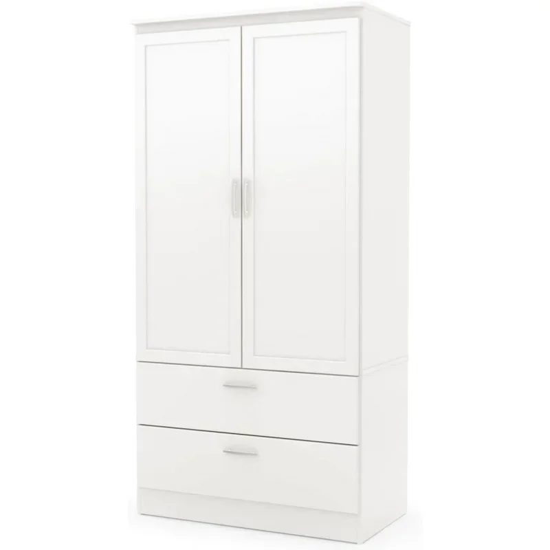 South Shore Acapella Wardrobe Armoire, Pure White