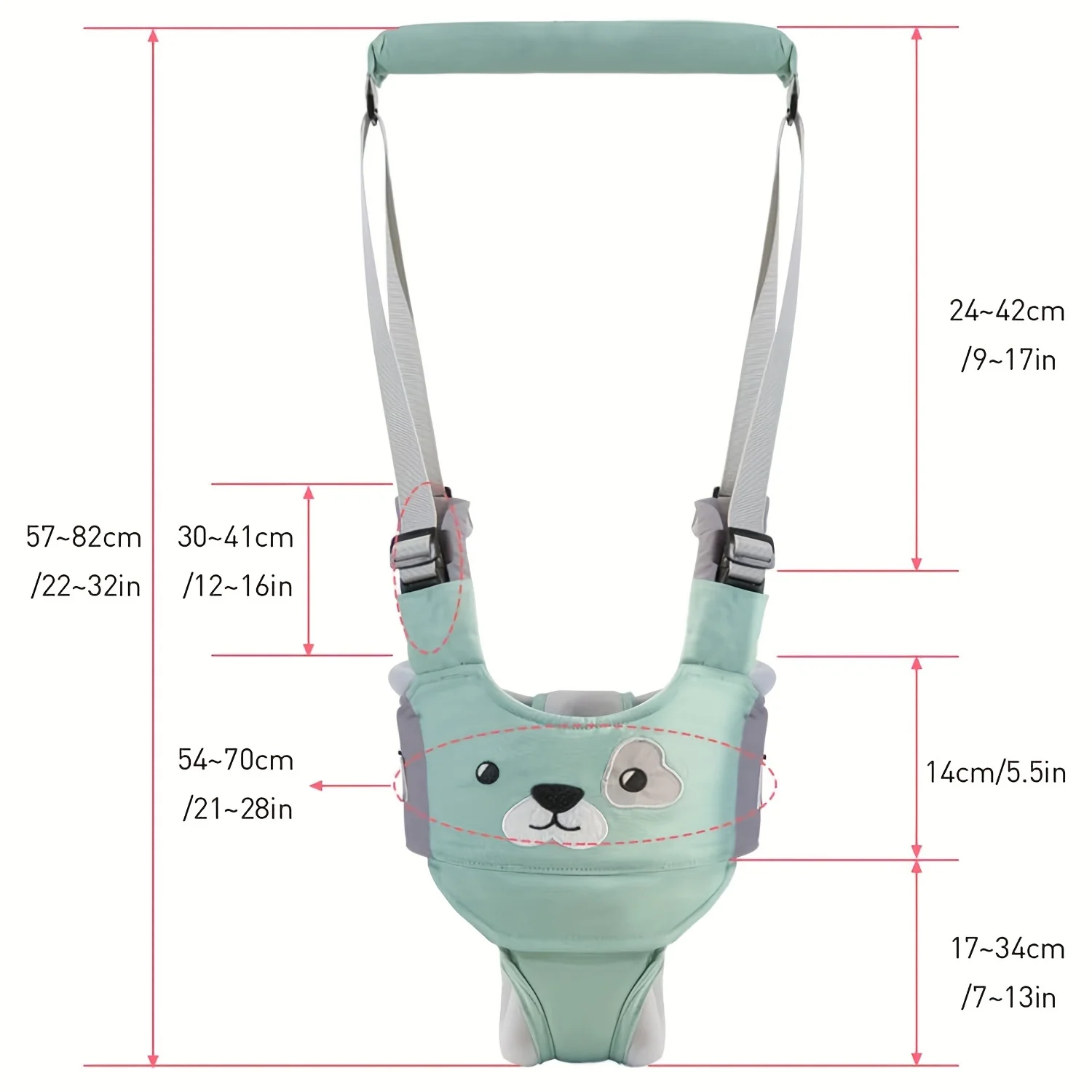 Baby Walking Harness Handheld Kids Walker Helper Toddler Infant Walker Harness Assistant Belt Child Learning Walk Support Assist