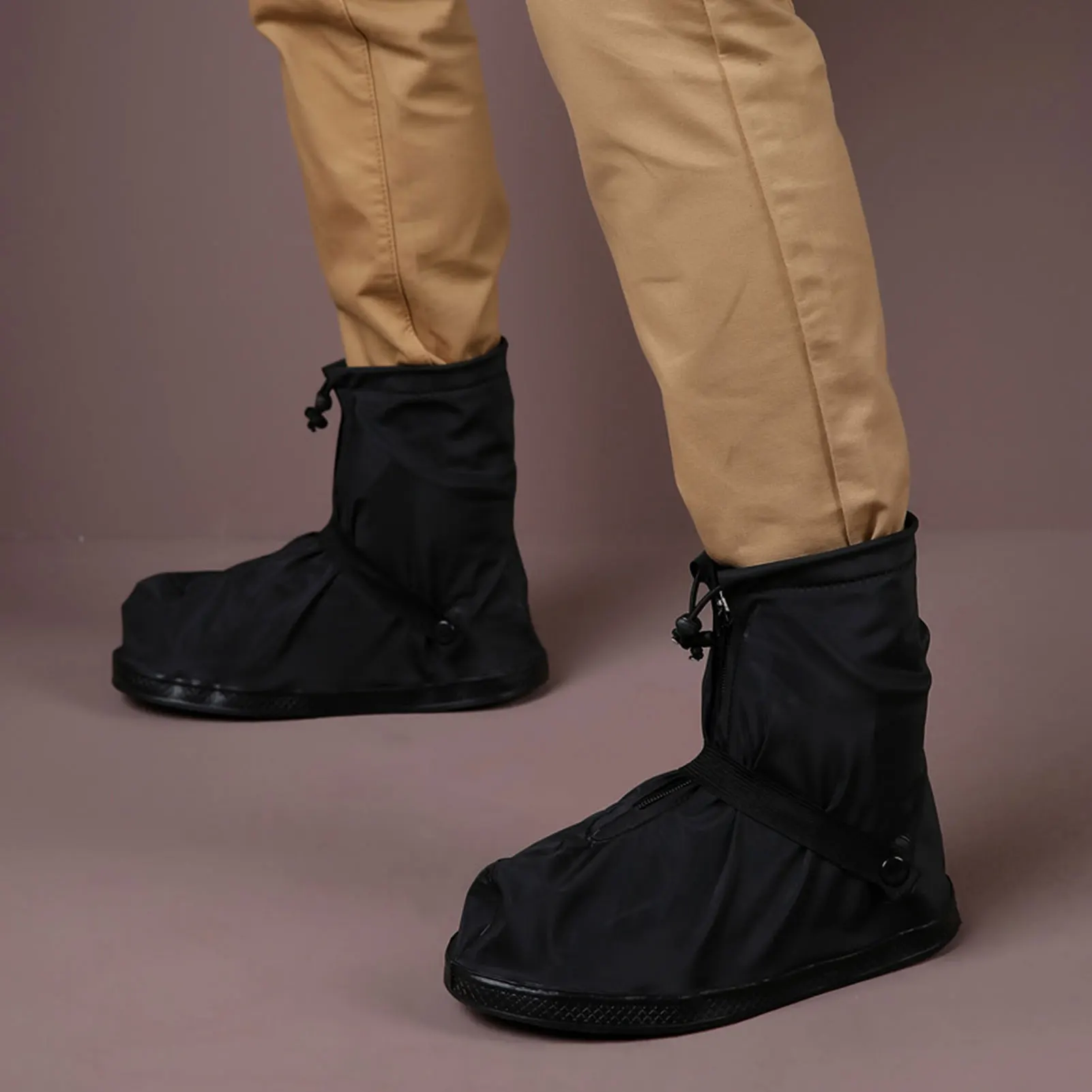 Botas para adultos e crianças, Botas de chuva portáteis resistentes à água, Esportes ao ar livre