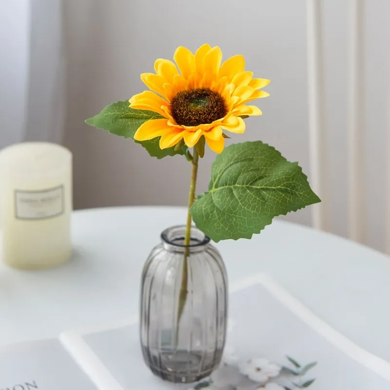 1/3/5Pcs Künstliche Blumen Seide Sonnenblumen Familie Zimmer Vase Weihnachten Hochzeit Dekorationen Garten Bonsai Zubehör Sammelalbum – Detail 14