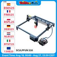 Sculpfun S30 5W Laser Engraver Cutter Automatic Air-Assist 0.06*0.06mm Laser Focus 32-Bit Motherboard Engraving Size 410*400mm