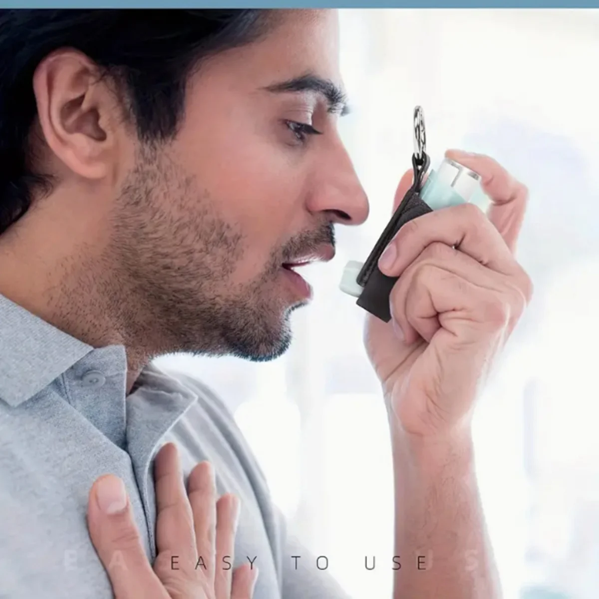 Schwarze 1-teilige antibakterielle Sprühflaschen-Aufbewahrungstasche für Husten und Asthma, Einzeleinhalator-Pu-Ledertasche für Medikamentenflaschen, 1 Stück