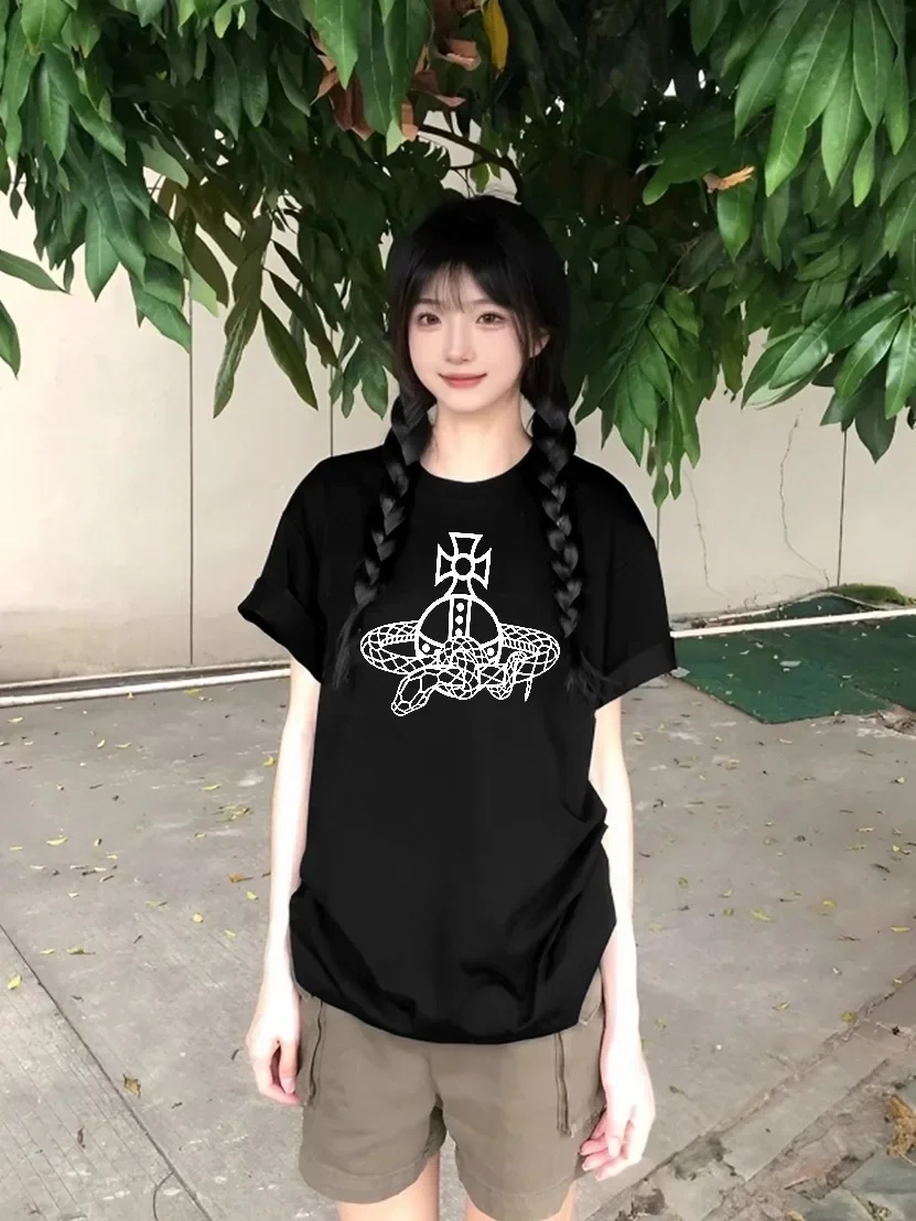 

High-end Brand Jupiter "limited Zodiac" Round Neck Short-sleeved T-shirt 2025 Summer New Pure Cotton Loose Casual Printed Unisex