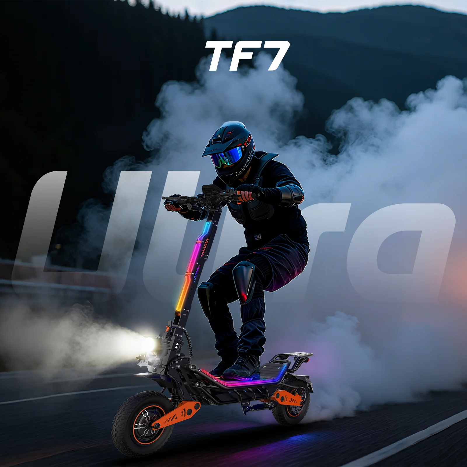 TOFUN TF7 Ultra Electric Scooter 60V 23.4Ah Max Speed 70km/h 75km Range 12'' Tire Dual Shock Absorbing Folding EScooter Adults