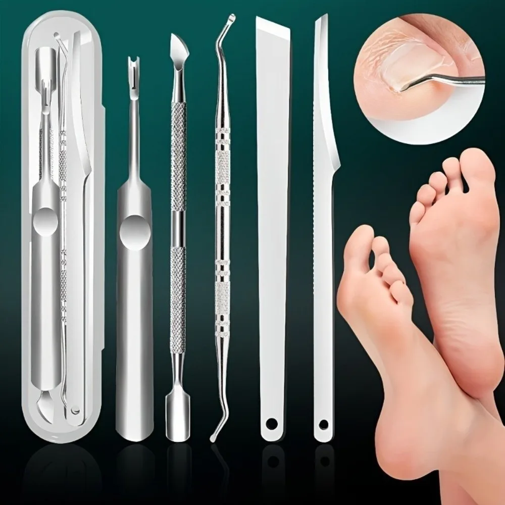 Stainless Steel Nail Care Set Multi-Functional Exfoliator Dead Skin Remover Smooth Removal Callus Remover Callus Treatment