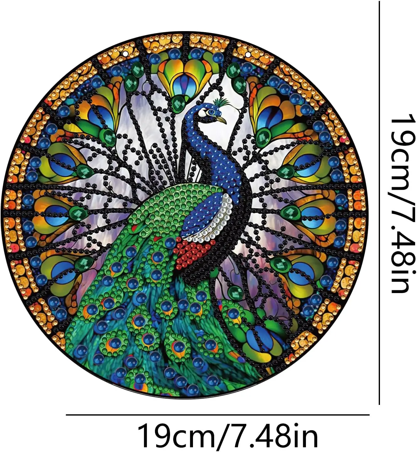 1pc/Set DIY Owl Diamond Painting Door Hanging Acrylic Cat Diamond Art Painting Wall Ornament Peacock Diamond Art Window Hanging