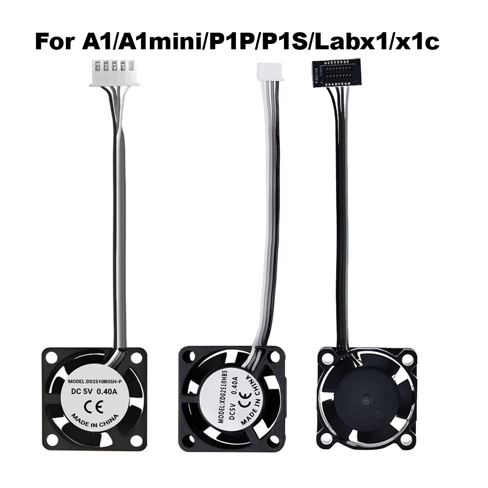 

2510 Fan For Lab X1/P1/A1/Ai mini Cooling Fan With Cable Rapid cooling Fan For X1C P1S P1P 3D Printer Accessories