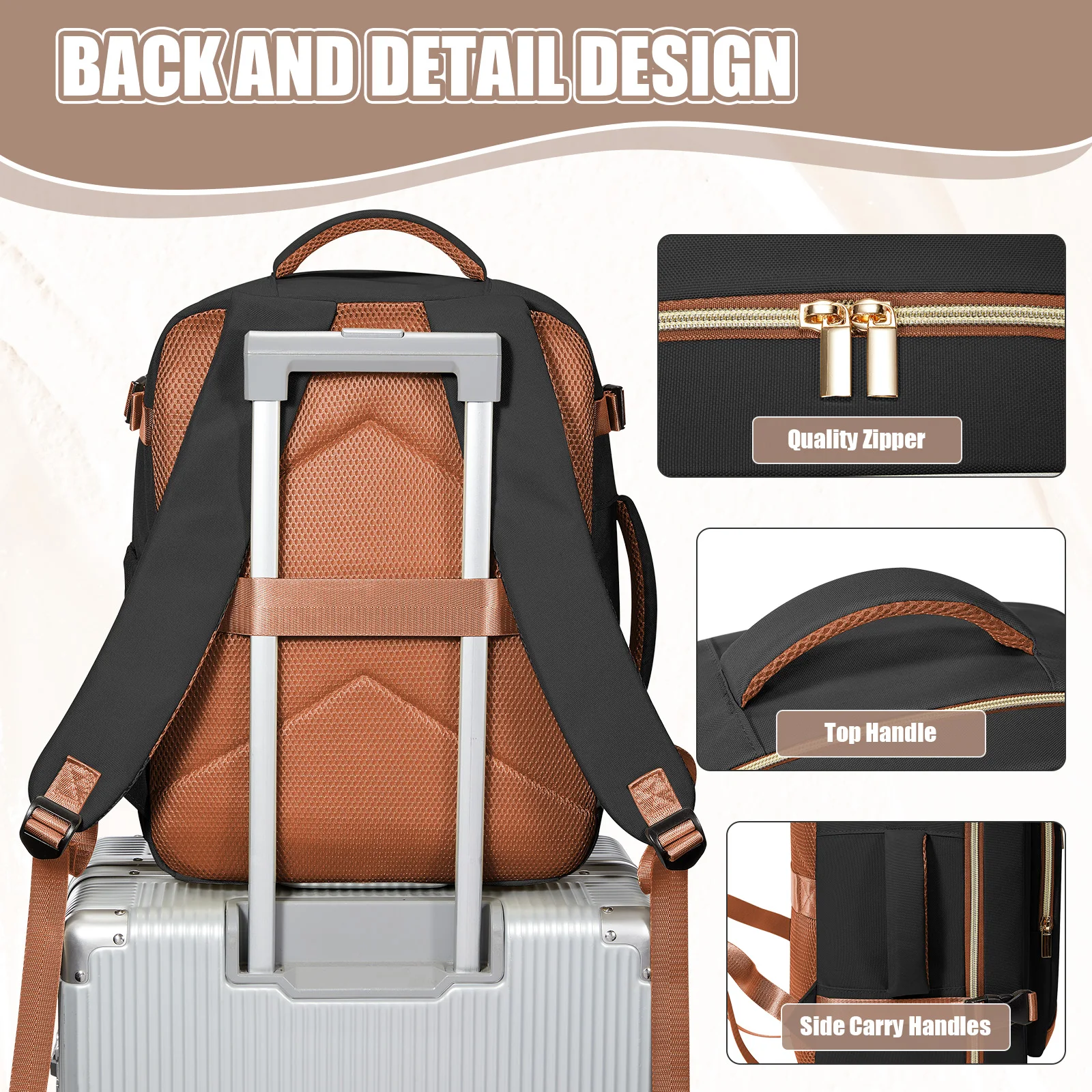 Mochila de negocios para hombre, equipaje de cabina, 40x30x20, equipaje de mano, mochila de viaje, bolsas para ordenador portátil de 15,6 pulgadas, mochila para senderismo
