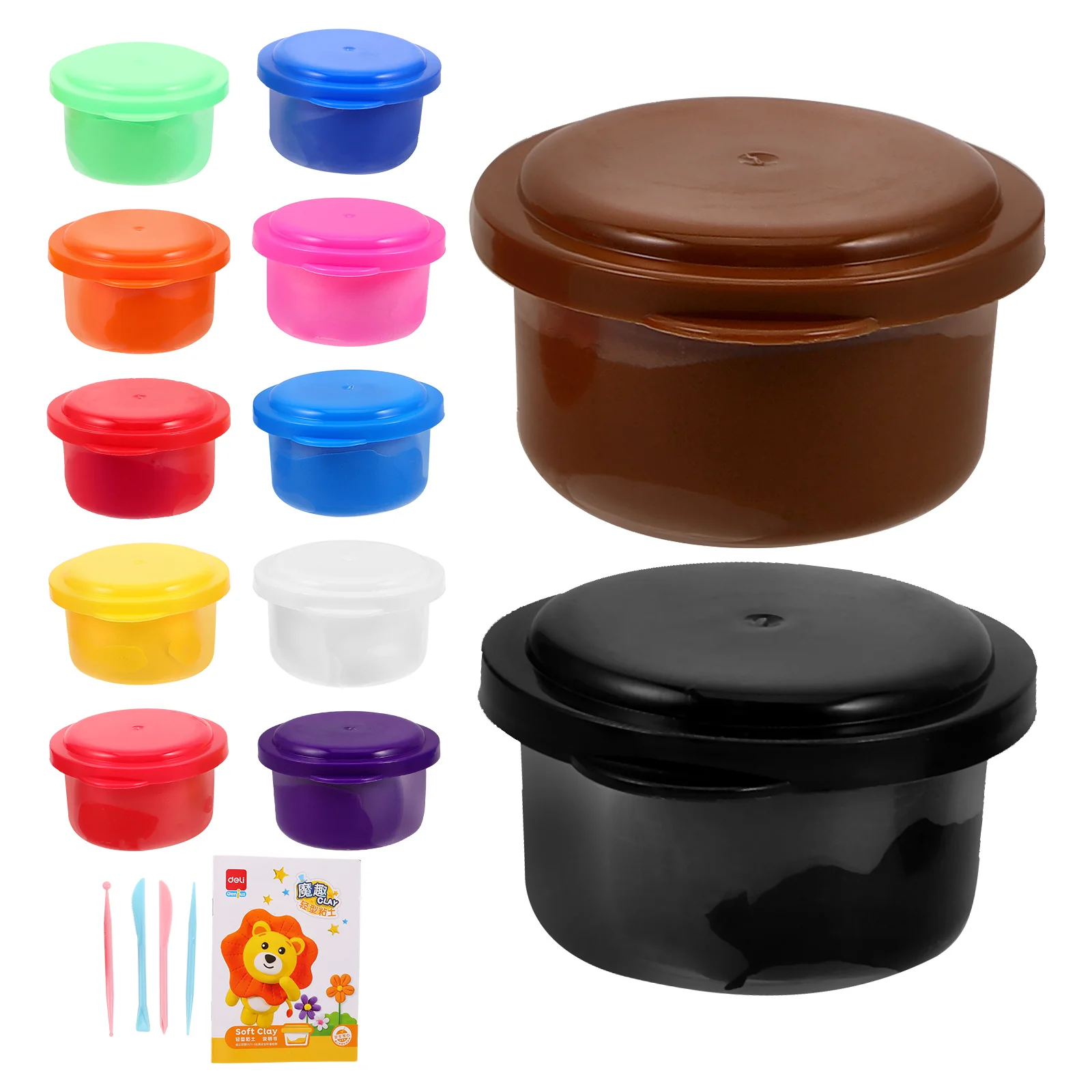 1 Juego de Kit de arcilla ultraligera para niños, 12 colores, herramientas de arcilla de modelado seco al aire no pegajoso, manualidades DIY, suministros de arte escolar