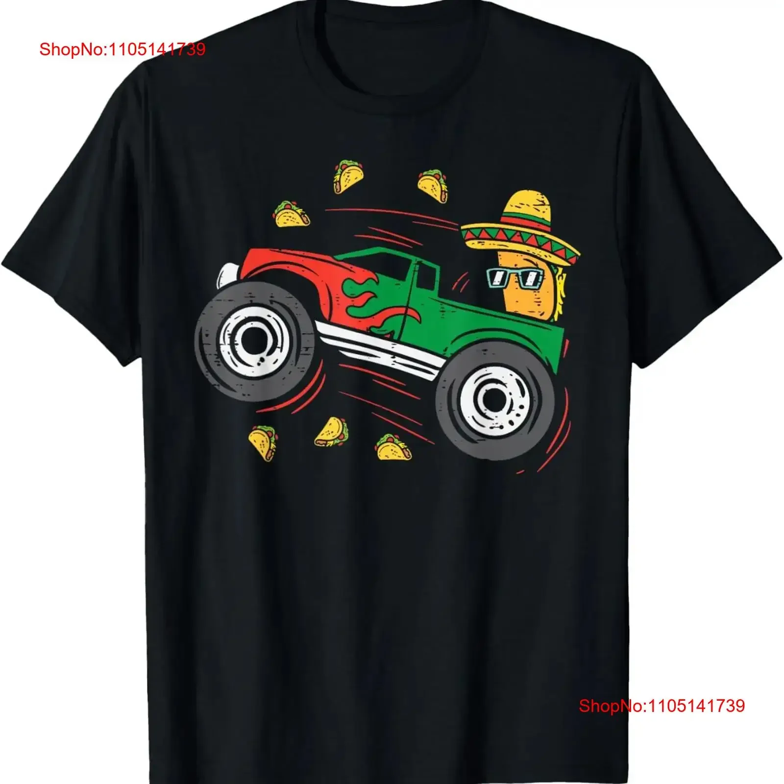 

Детская футболка Tacos Riding Mexican Monster Truck Cinco De Mayo для мальчиков, винтажная, растянутая, универсальная, модная